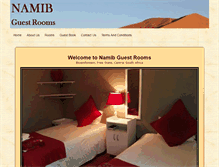 Tablet Screenshot of namibguestrooms.com